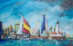 Sailboat on Lake Michigan